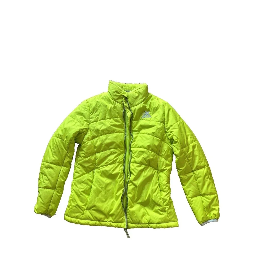 ZeroXposur Puffy Coat‎ Girls M(10/12) Chartreuse Hiking Camping Jacket Play Coat